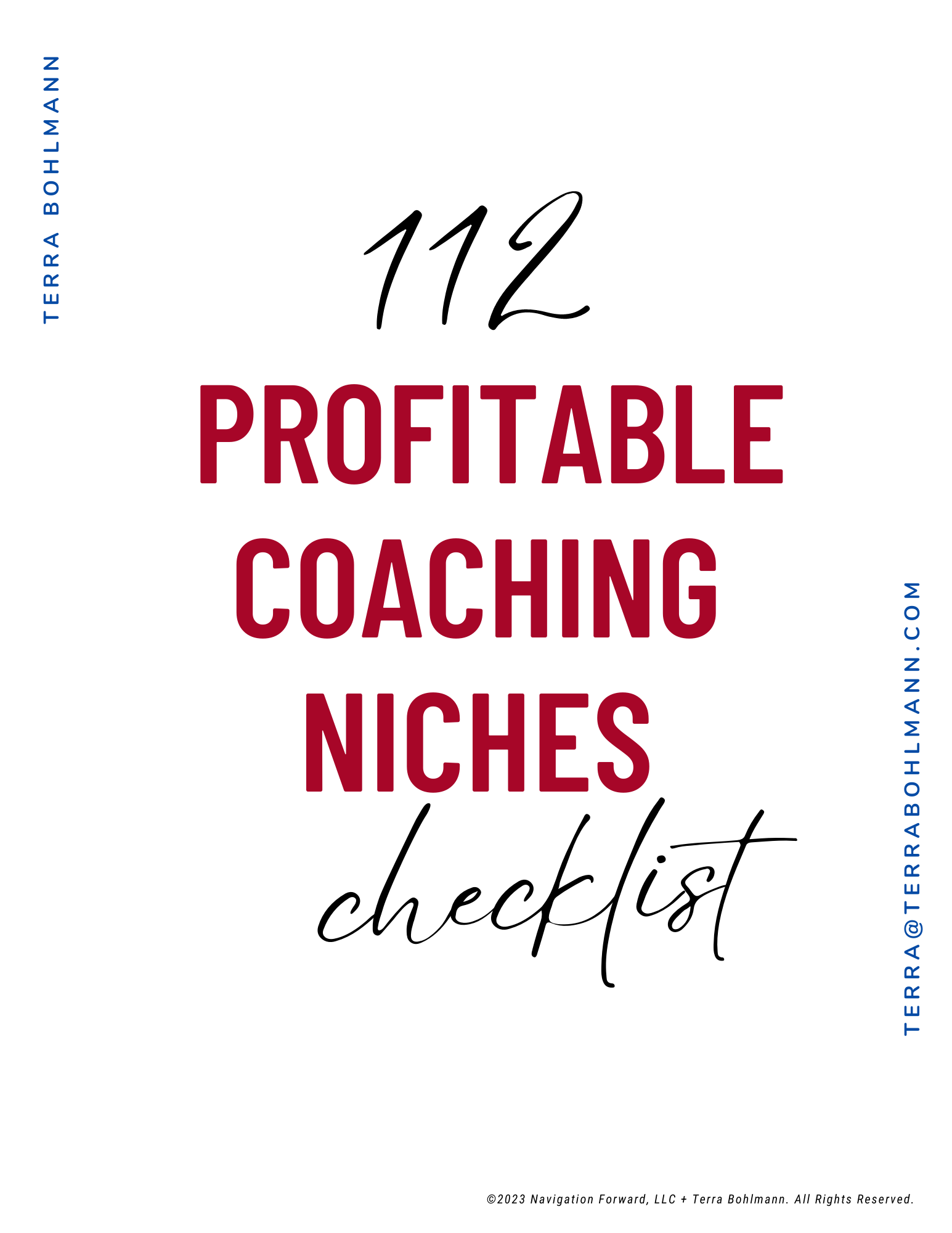 112 Profitable Coaching Niches Checklist